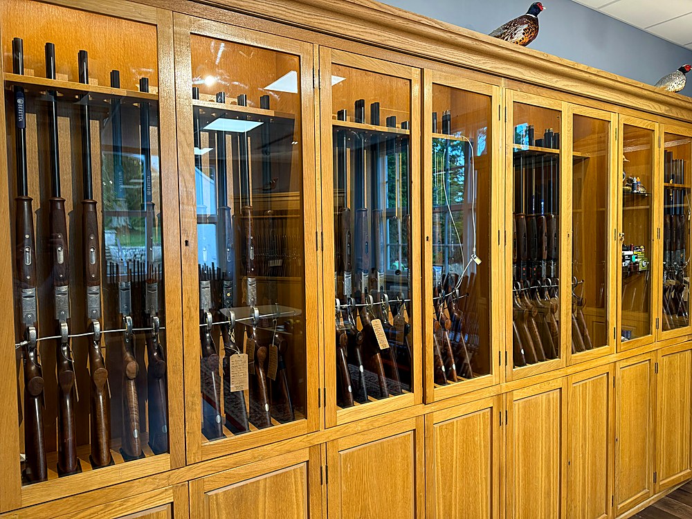 The gunroom's display cabinets